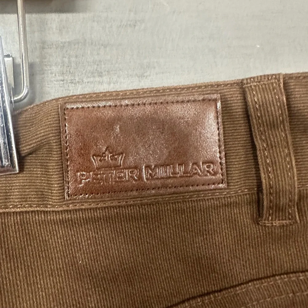 Peter Millar Mens Brown 5-Pocket Straight Leg Twill Pants 40x28.5 Luxury‎ Casual
